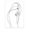 Nordic Style Love Body Quote Poster Minimalist Wall Art Pictures Girl Home Decorative Canvas Painting Abstract Line Room Decor