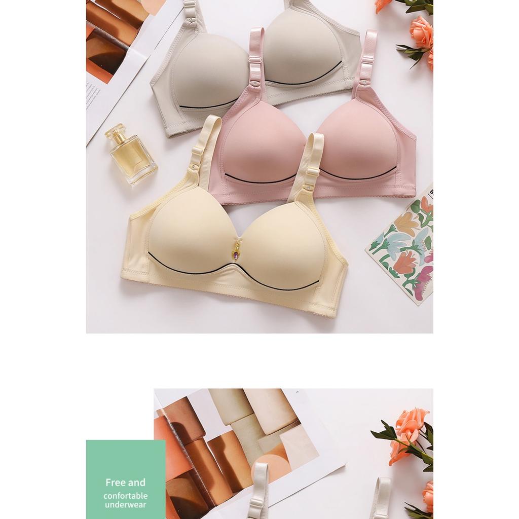 Ladies' Adjustable Shoulder Strap Solid Color Bra - Soft and Breathable, Built In Pad Design Comfortable and Close Fitting, All Season Elegant