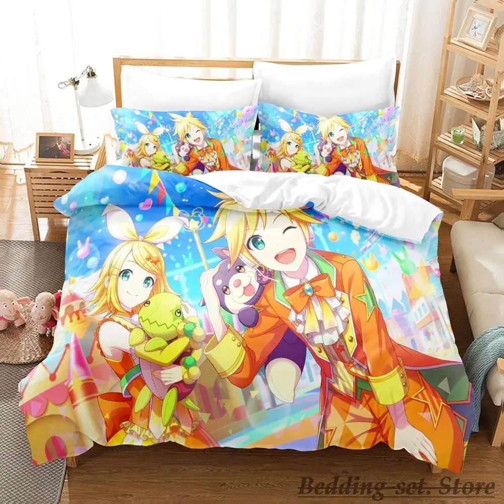 New Wonderlands x Showtime Anime Girls Bedding Set Single Twin Full Queen King Size Duvet Cover for Adult Kid Bedroom