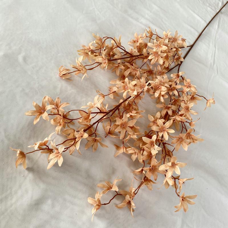 Autumn Orchid Artificial Flower Bouquet For Home Decor And Photography Props