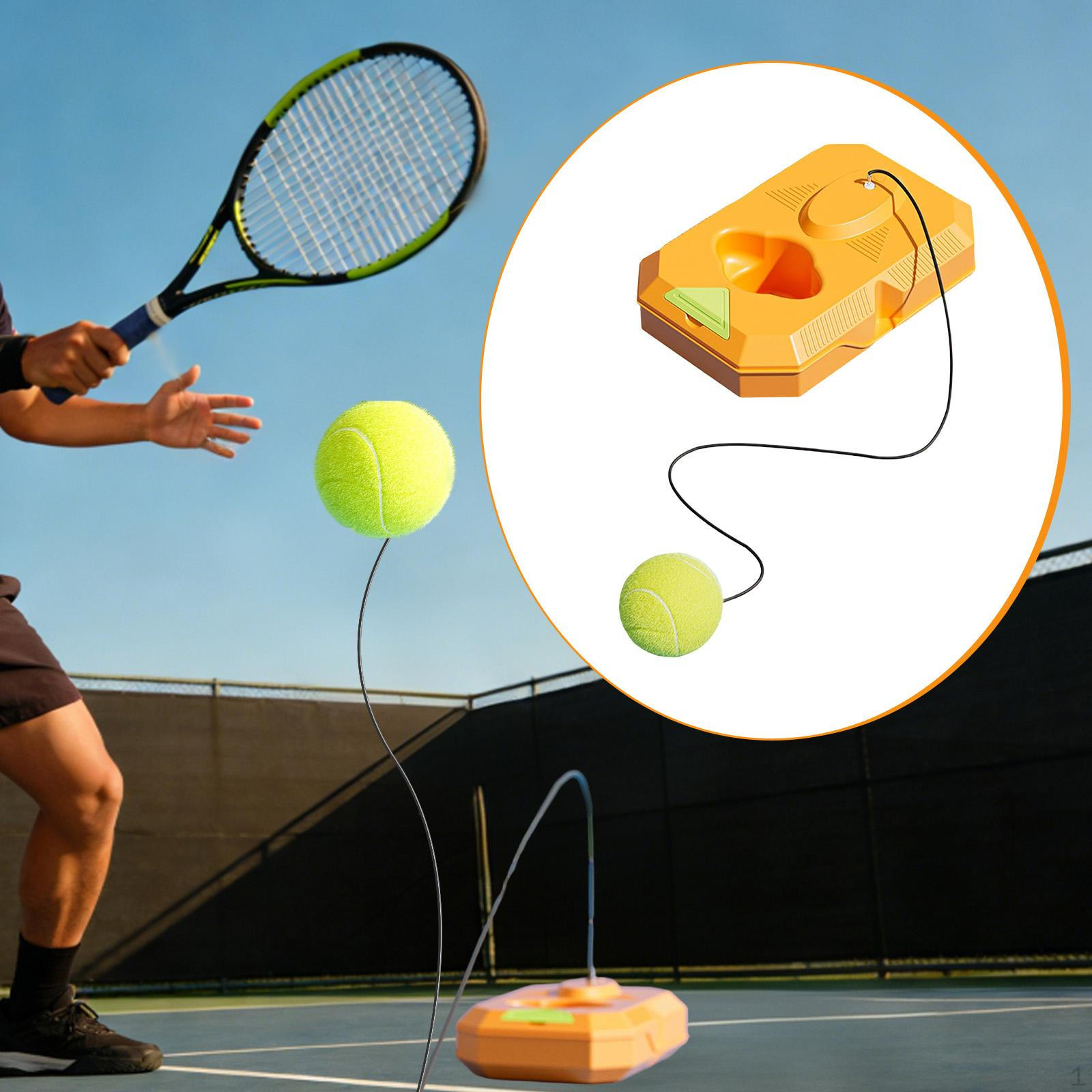 

Tennis Rebounder Solo Training Equipment Adult Kids Fitness Gym Nonslip Base