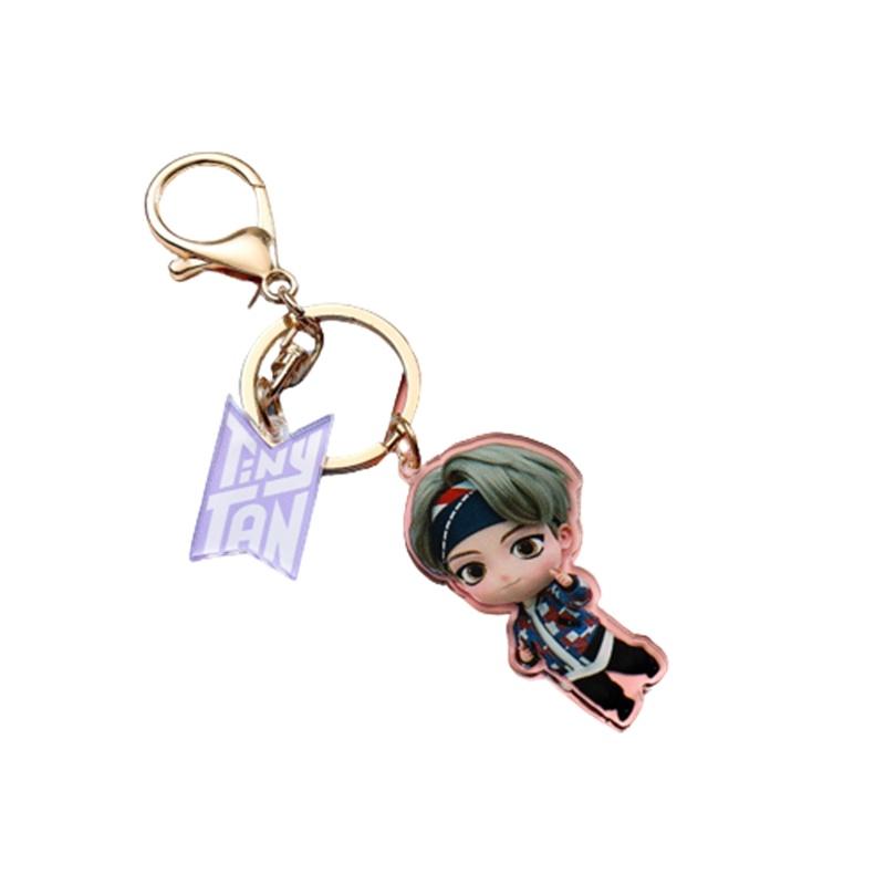 Kreslený akrylový přívěsek na klíče Tinytan Bts Fanoušek Musí mít!