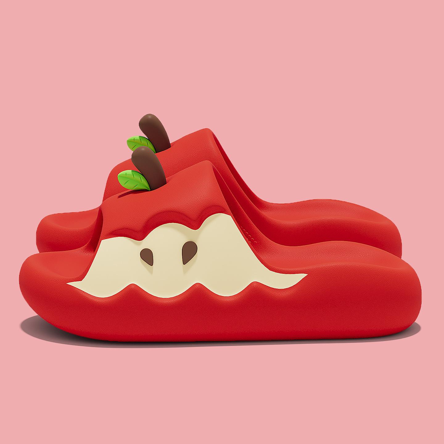 

Fashion Women s Cute Cartoon Apple EVA Slippers - Summer Soft Comfortable Indoor Household Home Shoes 35-36