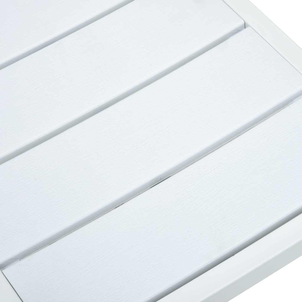 vidaXL Gartenstühle 4 Stk. Weiß HDPE Holz-Optik