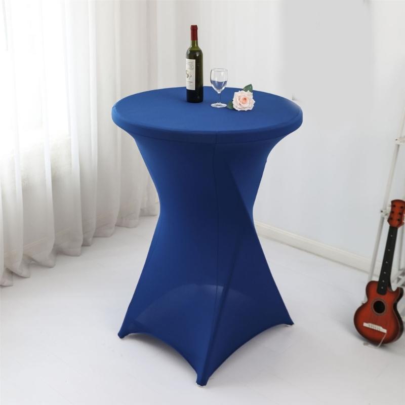 Cocktail Spandex Stretch Elastics Table Cover Square Corner Tablecloth Top Bars Table Cloth for Wedding Banquets