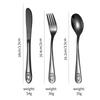 Hot-selling Stainless Steel Bear Tableware, Knives, Forks and Spoons Set, Love Baby Spoon and Fork, Children's Steak Knives and Forks 4pcs