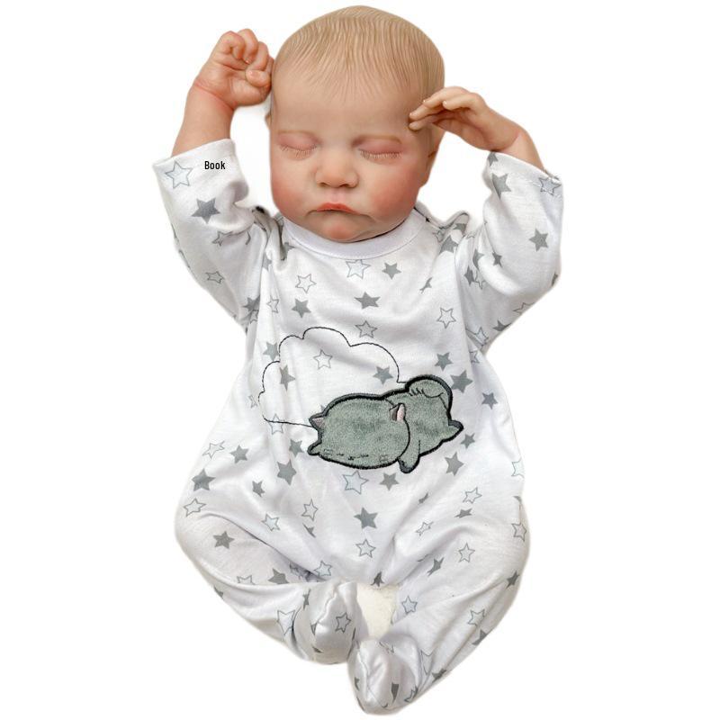 17-Inch Levi Reborn Doll: Full Silicone, Water-Friendly Simulation Baby.