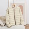 Womens Lightweight Hoodless Down Vest Short Puffer Jacket 90% White Duck Warm Winter Outerwear