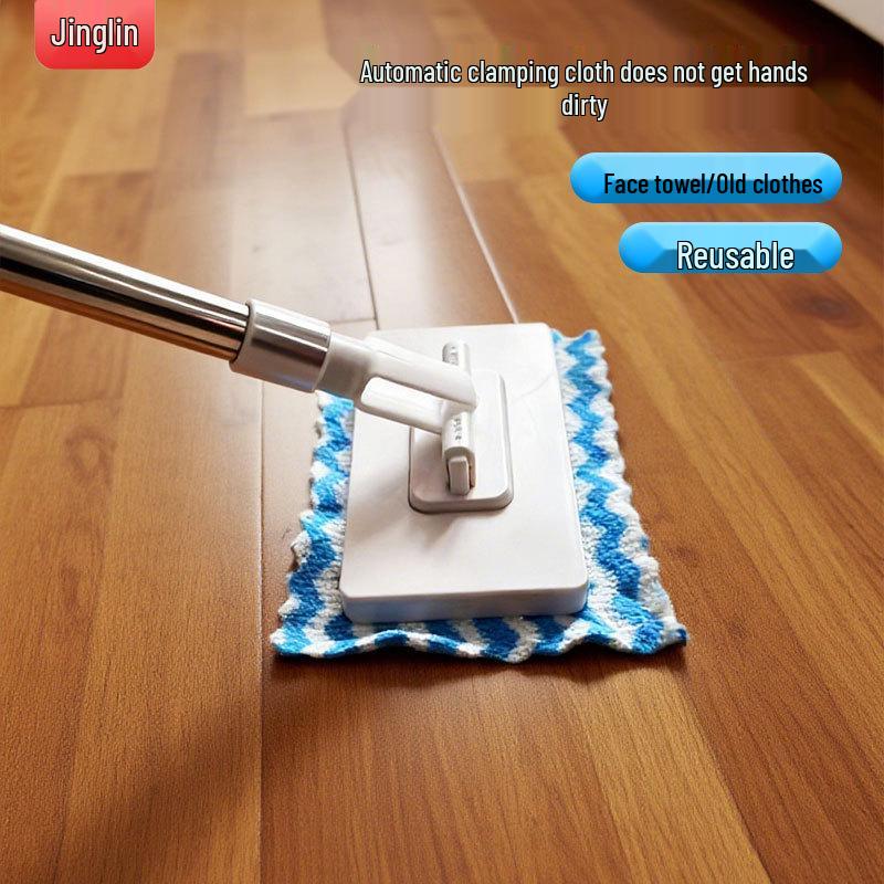 Hands-Free Reusable Face Towel Mop with Auto Clip for Easy Cleaning