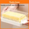 High-quality Japanese Style Clear Lid Butter And Cheese Storage Container With Divider