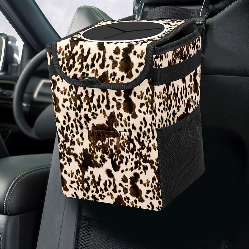 Black And White Goth Bats Car Trash Can With Lid Collapsible Reusable Waterproof Car Garage Bag,Automotive Garbage Can,Car Accessories Interior Car 22050917