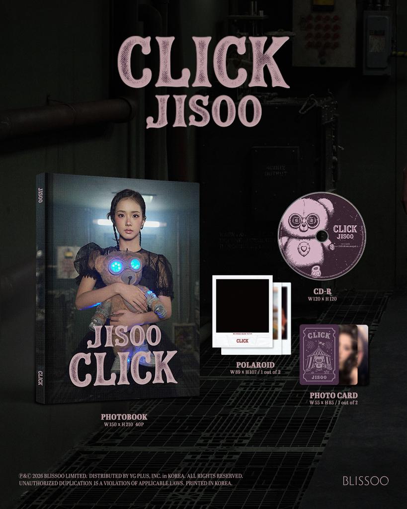 JISOO CLICK FOTOĞRAF KİTABI Sürüm. Resmi K-POP CD'si