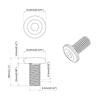 Screw 12 Pcs Silver 8 X 25 Mm Steel