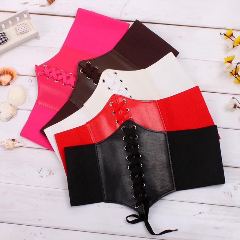 1PC Delicate Texture Elegant Posture Soft Durable Faux Leather Shirts Stylish Versatile Wide Waistband Daily