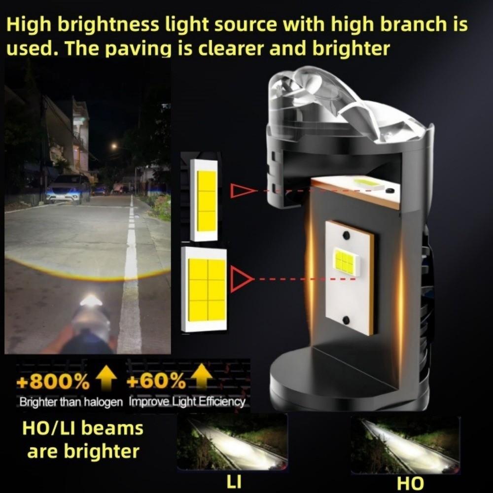 High Power H4 LED Headlight Bulbs Super Bright Car Motorcycle Turbo Fan Lamp Motorbike