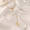 Ins Highlight Pearl Temperament Long Necklace Pendant Sweater Chain Pull Adjustable Fashionable Neck Chain Accessories
