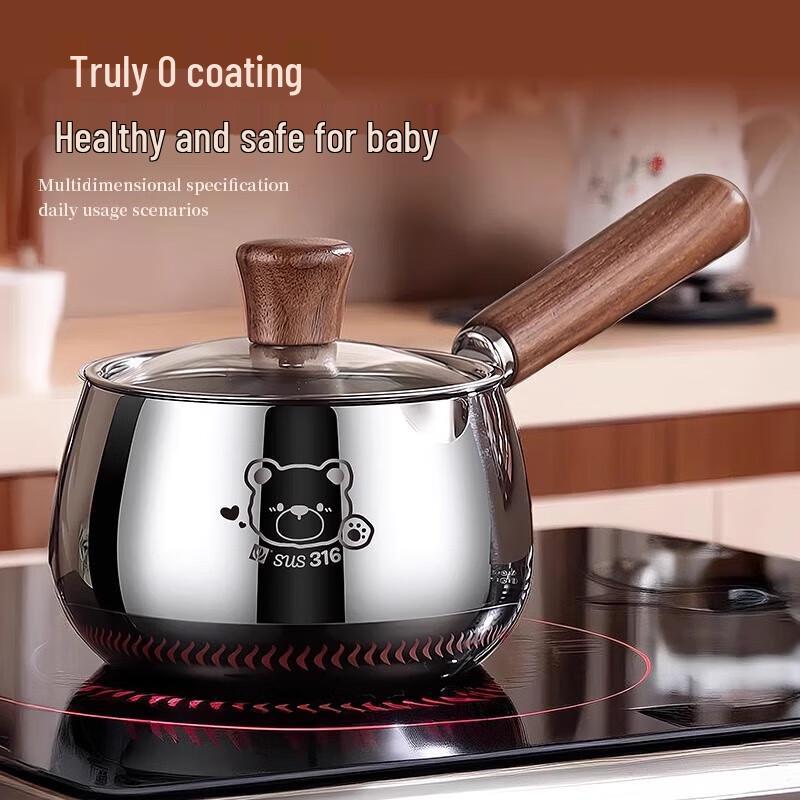 Guofeng GL 14cm 316 Stainless Steel Pot with Beechwood Handle