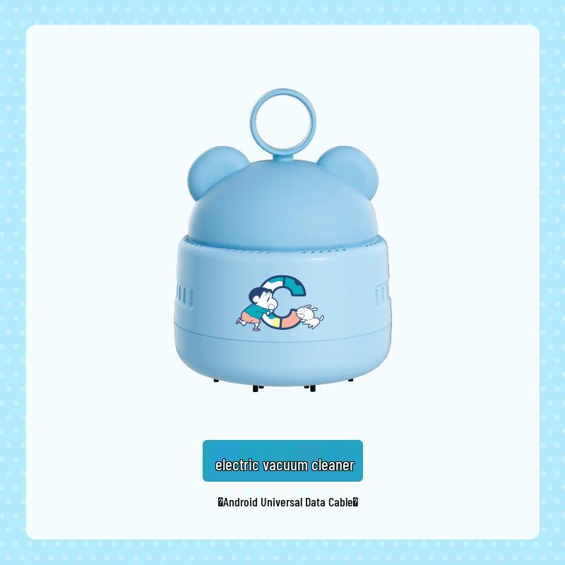 Shin-chan Cute Mini Desktop Vacuum Cleaner for Eraser Crumbs with Strong Suction