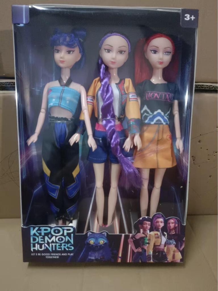 KPOP Demon Hunter Girl & Boy Group Animated Dolls with Theme Song & Colorful Lights