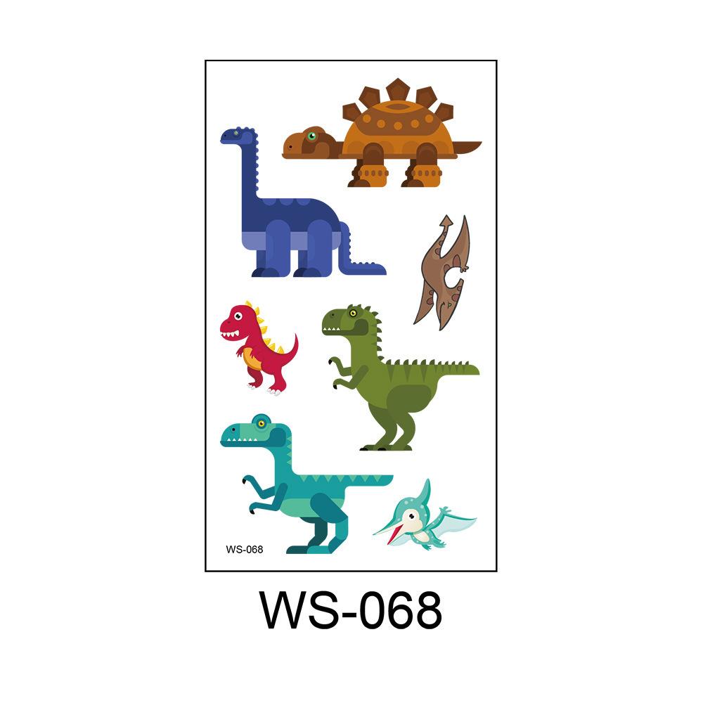 Cross Border Cartoon Children's Dinosaur Tattoo Stickers Kindergarten Party Rewards One-time Waterproof Personalized