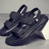 2025Summer New Men Sandals Casual Beach Sandal Outdoor Non Slip Platform Sandals for Men Cowhide Leather Sandalias Slies