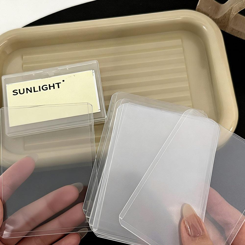 10Pcs Fashion High Transparency Card Holder Protective Case DIY Photocard Packaging Double-sided Dustproof Case