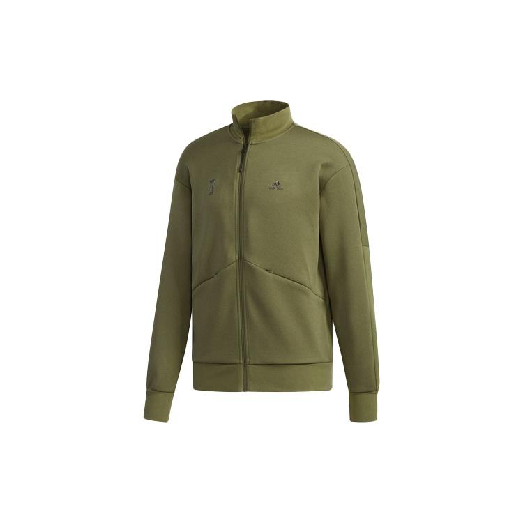 adidas WJ TT SWT Series Athleisure Casual Sports Stand Collar Knit Jacket Basic Green Men s DM5190 L