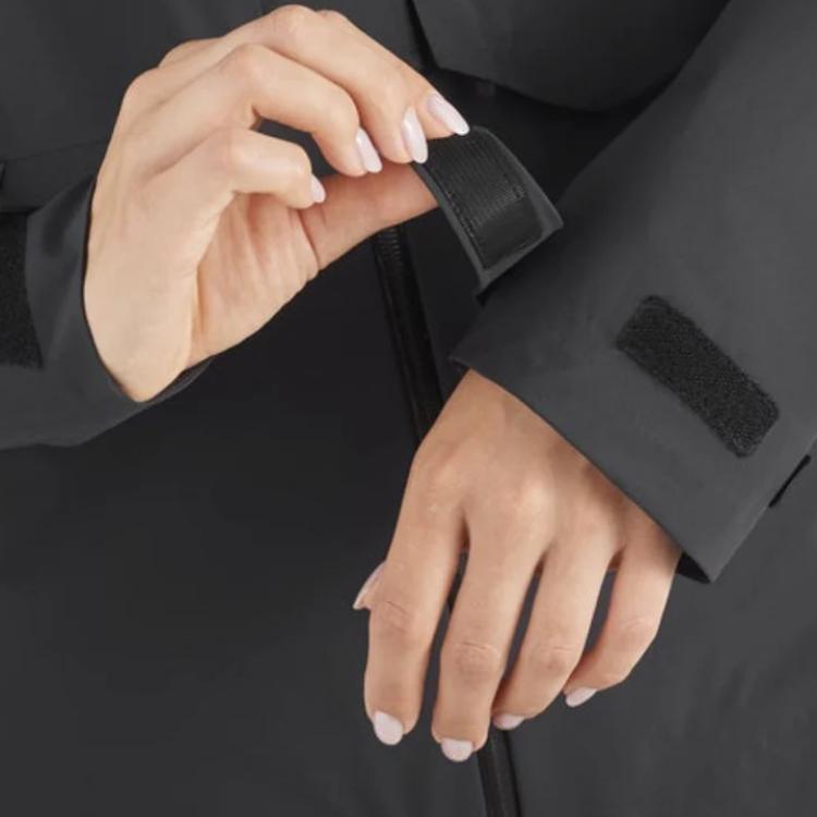 Salomon Outerpath Pro 2.5L Windproof Waterproof Breathable Ski Jacket Women Jackets Deep-Black LC2206800