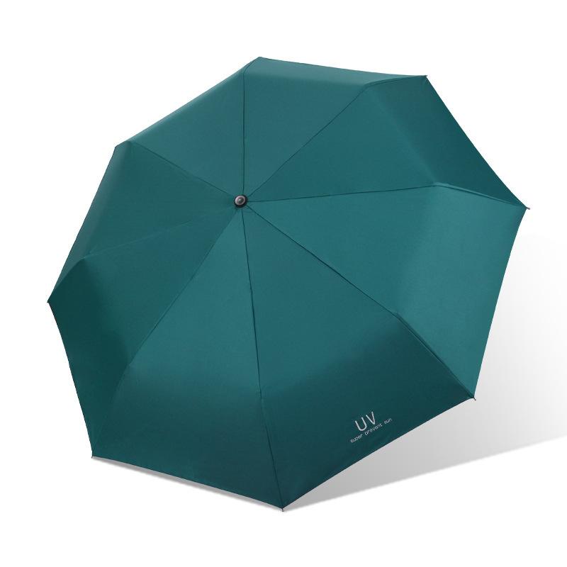 Modern Fully-Automatic Windproof 8-Rib Three-Folding Umbrella Adults 190T Nylon 97cm Open Diameter Business Travel Use