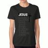 Jesus Saves Women's Cotton T Shirt, Pure Cotton Premium Print, Durable, Casual Fashion. Cross And Crown Graphic Tee. Religious Faith Inspired Design, 