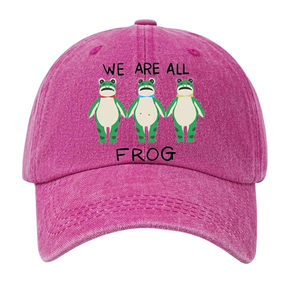 Men's Washed Cotton Baseball Cap With Printed Distressed Soft Top Denim Hat, Vintage Hat