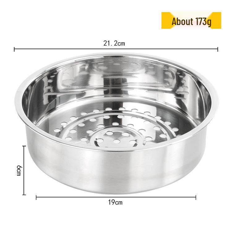 304 Stainless Steel Double Layer Steamer Rack with Egg Holder and Variable Hole Sizes
