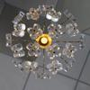 Nordic design luxury glass chandelier retro French countryside petal shaped restaurant bedroom home decoration lighting fixtures