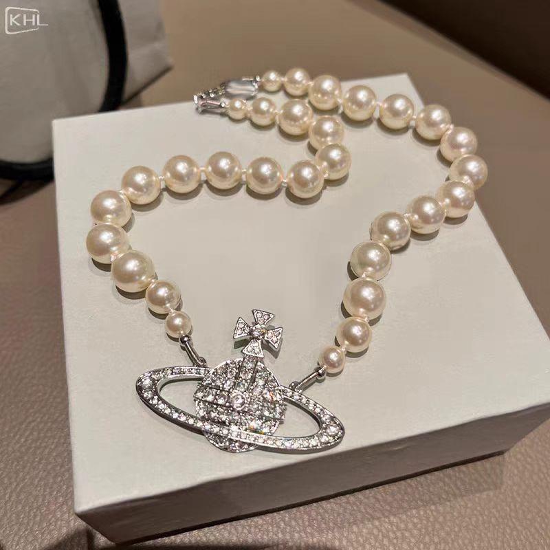 Cixi Cesarzowa Saturna Diamentowy Perłowy Naszyjnik Damska Modna Chokerka w Różnych Rozmiarach