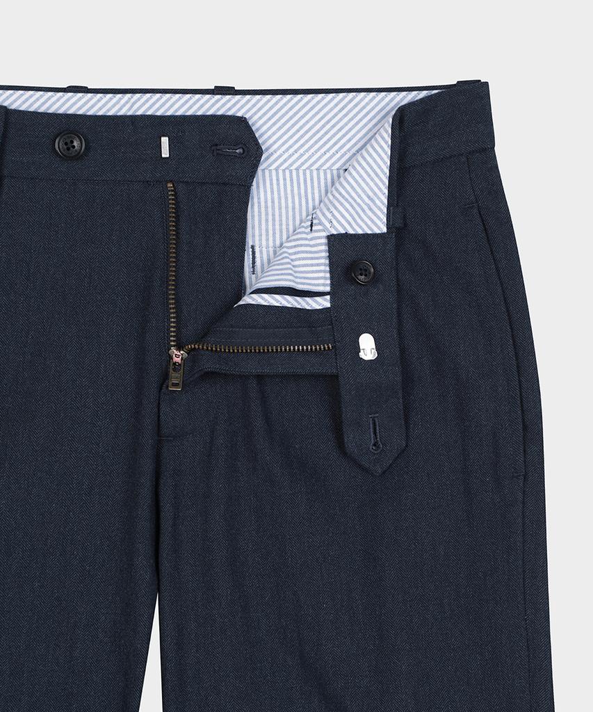 BROOKS BROTHERS Regular Fit Herringbone Flannel Pants (Navy) (Bbpcmf4761Qef)