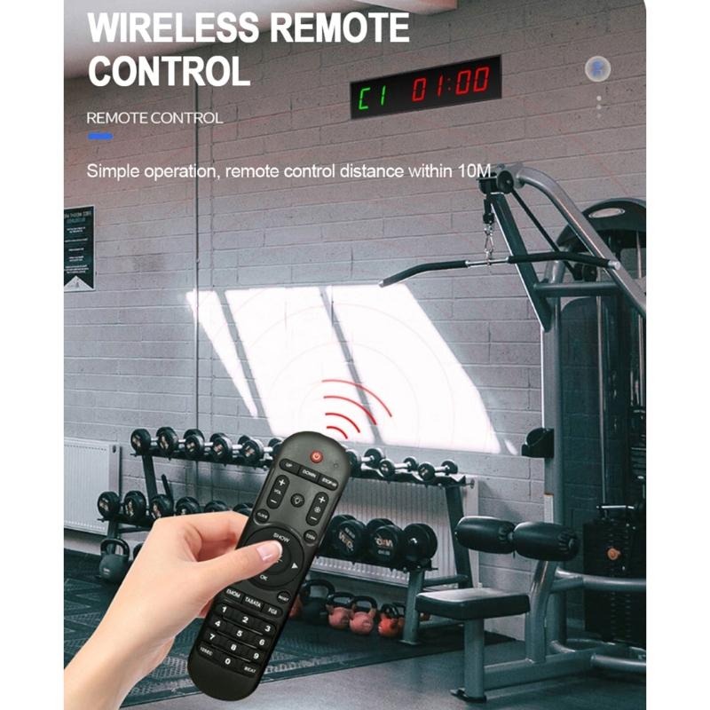 Home Stopwatch Count Down/Up, Workout Timer Interval Clock, LED Interval Timer