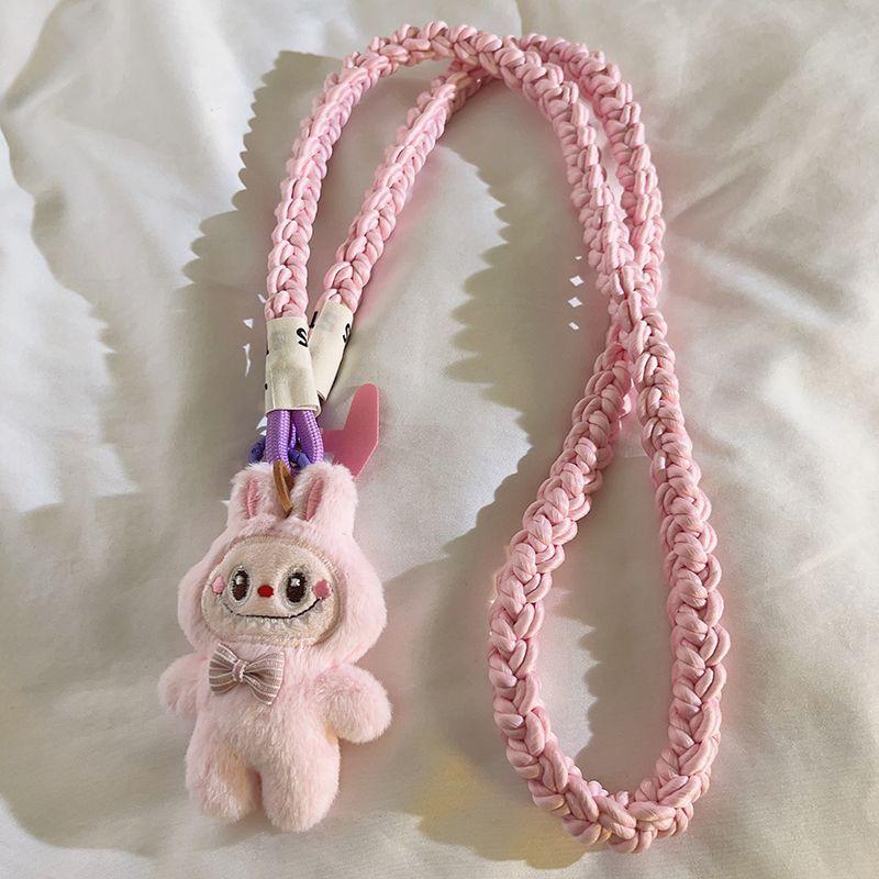 Cute White Canvas Doll Hanging Ornament Mobile Phone Hanging Rope Camera Hanging Rope