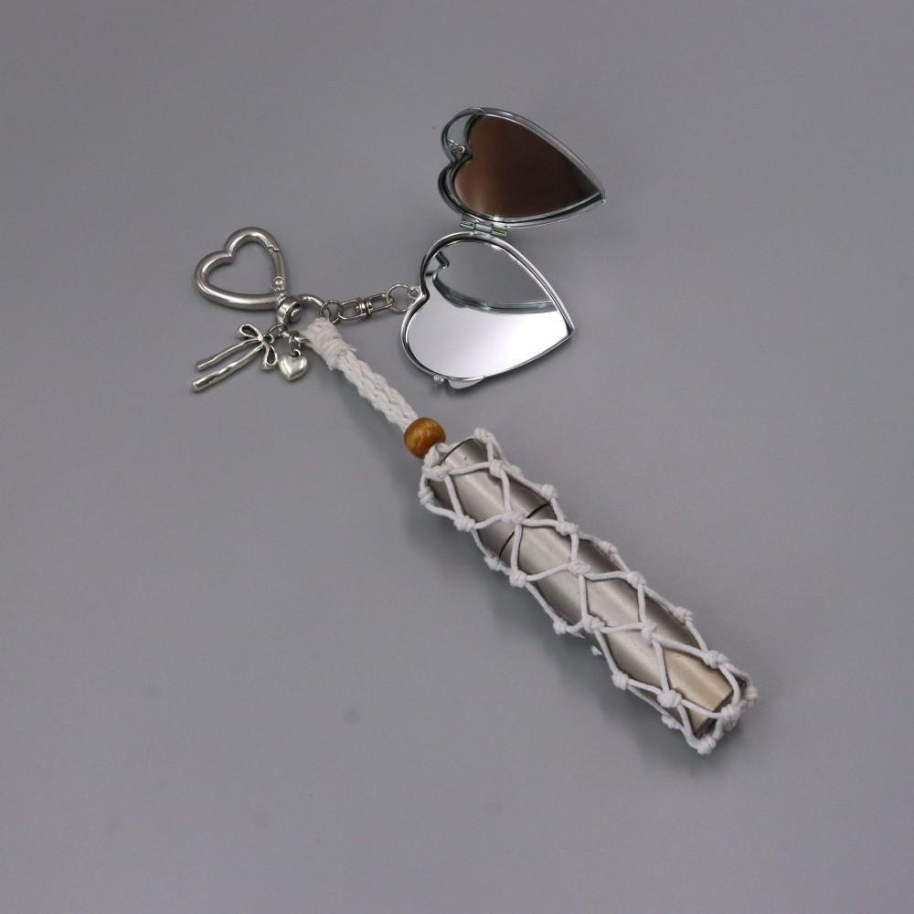 Wax Thread Lipstick Organizer Keychain Portable Lipsalve Cover Key Ring Bag Pedant