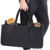 Kaminholz Filz Aufbewahrungstasche Korb Zeitschriftenständer Holztasche, Filz Faltbarer Holzhalter Korb Schwarz