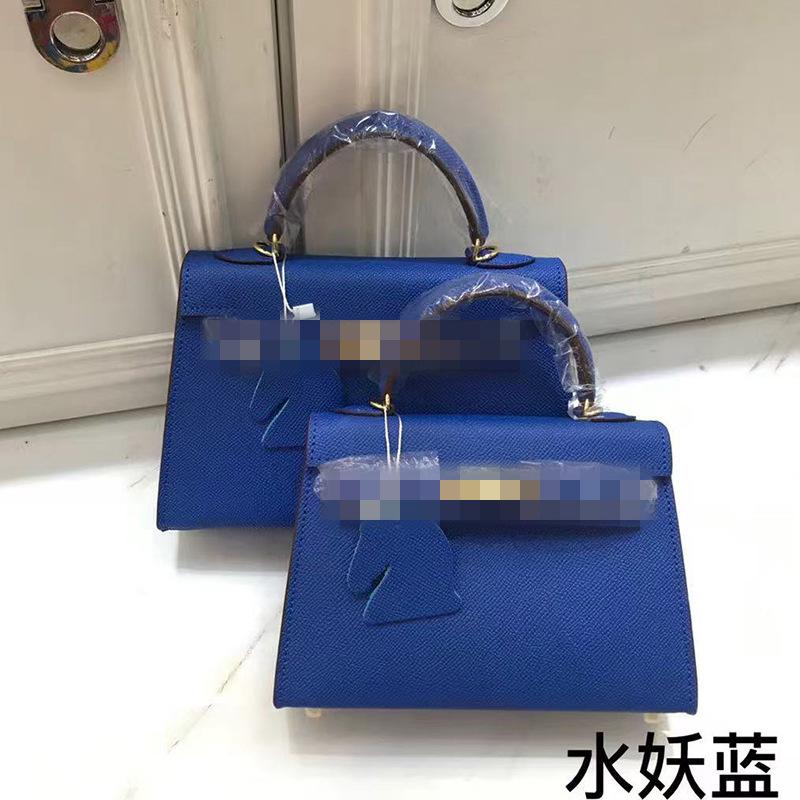 Second Generation Palm Print Cowhide Mini Small Keli Handbag 2025 New Bag Women's Commuter Versatile Shoulder Messenger Bag