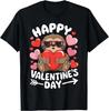 Happy Valentines Day Sloth Red Hearts Graphic Women Girls T-Shirt Unisex T-Shirt