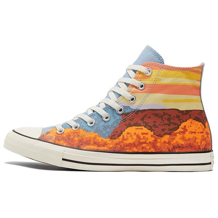 

Converse Chuck Taylor All Star Модные Прочные Амортизирующие Высокие Кеды из Канваса Унисекс Желтый Синий 170843C 35