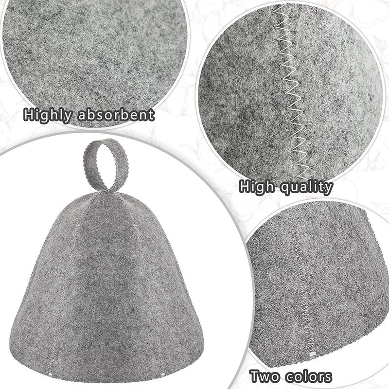 Felt Sauna Hat Sauna Hats Hair Turban  Thicken Wool Felt Shower Cap Dry Sauna Cap for Man Bathroom Accessories XYM005