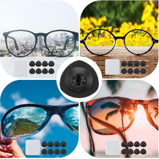 Enhon 8 Pcs Replacement Pads Compatible with Peeps CarbonKlean Eyeglass Cleaner, Replacement Cleaning Pads for Fingerprint Removal, Lens Cleaner for