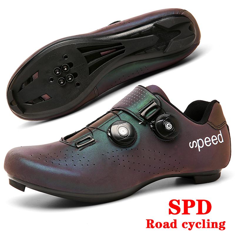 Cycling Shoes Men's Road Bike Racing Competition Shoes Self-Locking SPD Cycling Racing Sports Shoes Women Cleats Cycling Shoes