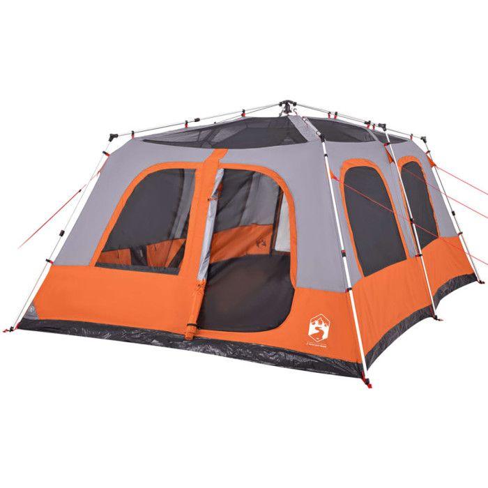 VidaXL Family Dome Tent 10 Person Grey Orange Quick Release, Tent, Garden Tent, Outdoor Shelter, Tent of 4004241