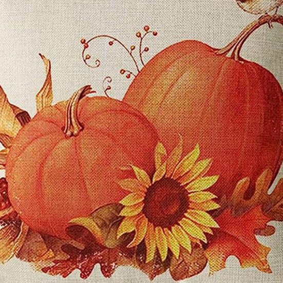 Thanksgiving Day Pillowcase Pumpkin Sunflower Pillow Bird Print Pillow Cover with Hidden Zipper Rustic Farmhouse Fall Couch Decor Cushion Case