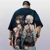 Men's T-Shirt Summer Fashion Anime Character Tee 3D Sexy Beauty Print Street Trend Top Loose Oversized Short Sleeve T Shirt
