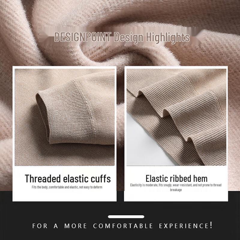 ROMON Men's Fleece Lined Turtleneck Knit Sweater