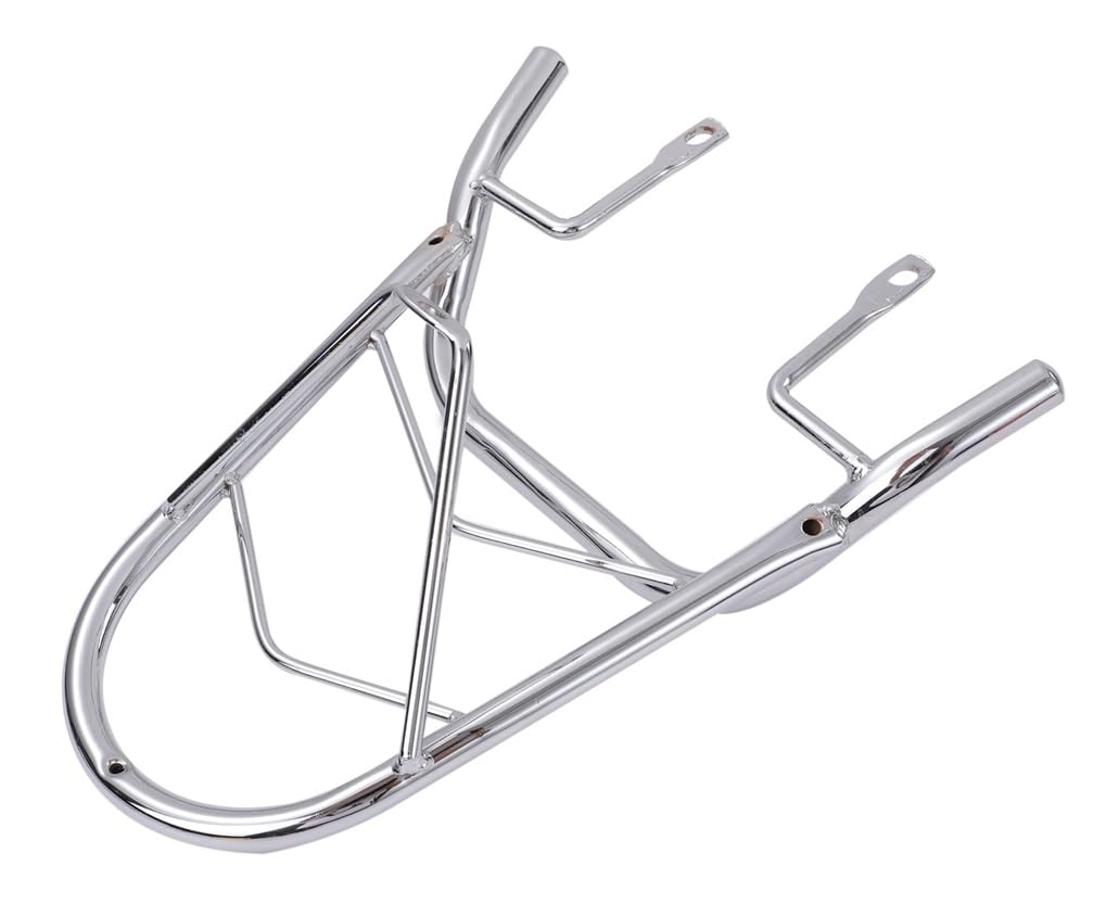 Chrome-plated rear carrier for Yamaha 4-stroke Vino SA26J/SA37J. Universal aftermarket custom parts.